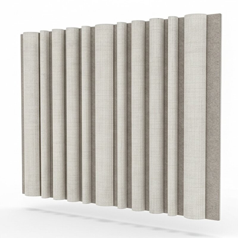 The Woodline Collection | Round Beige Linen