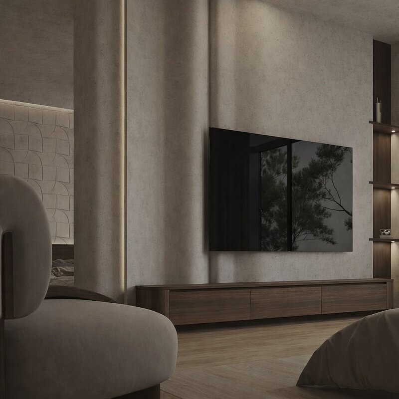 Japandi TV Meubel Walnoot  (Premium MDF)