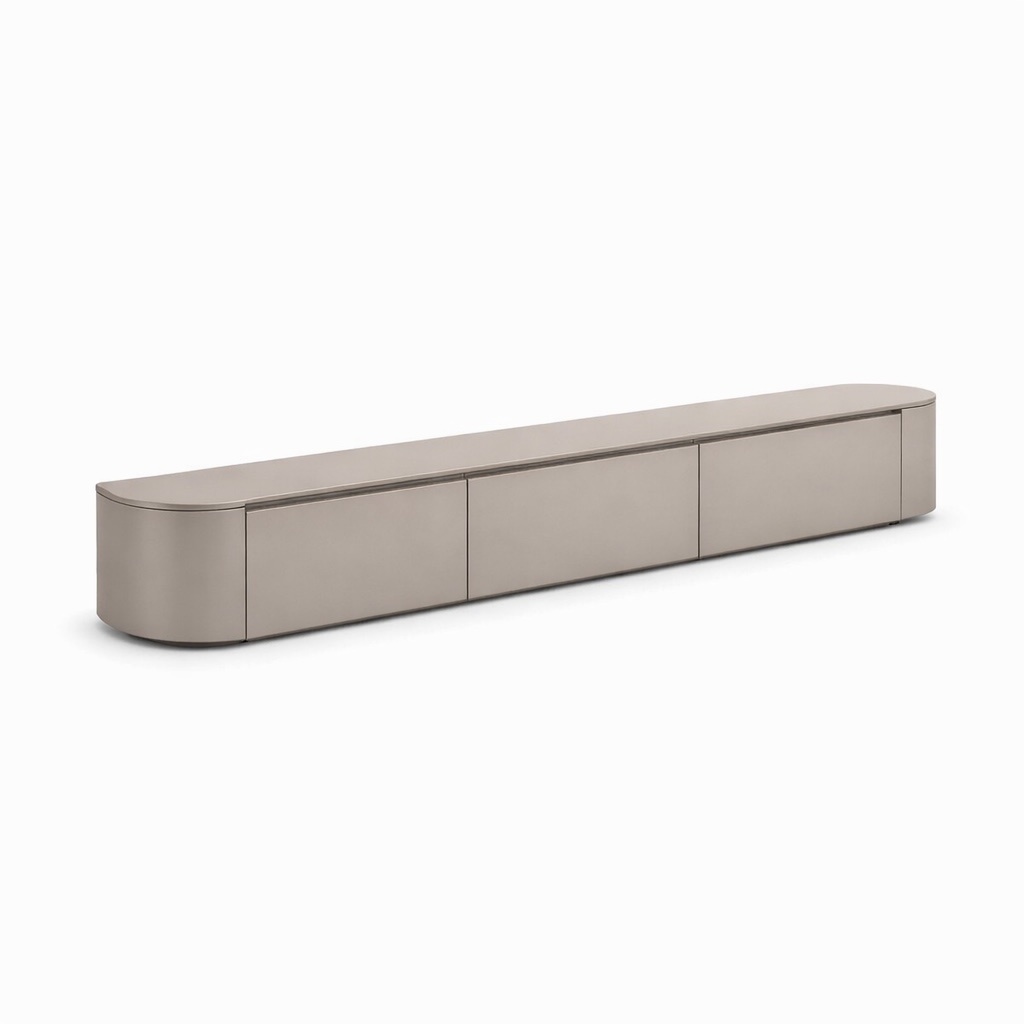 Gebogen TV-Meubel - Mountains Flame