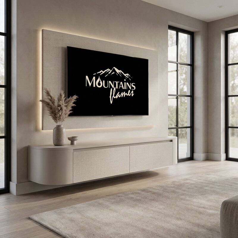 Japandi Beige Linnen Deuren | TV - Meubel