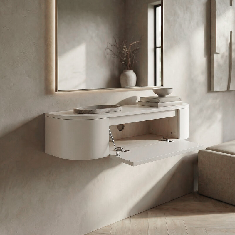 Gangkast Licht Beige (H100 × D25 × H25 cm)