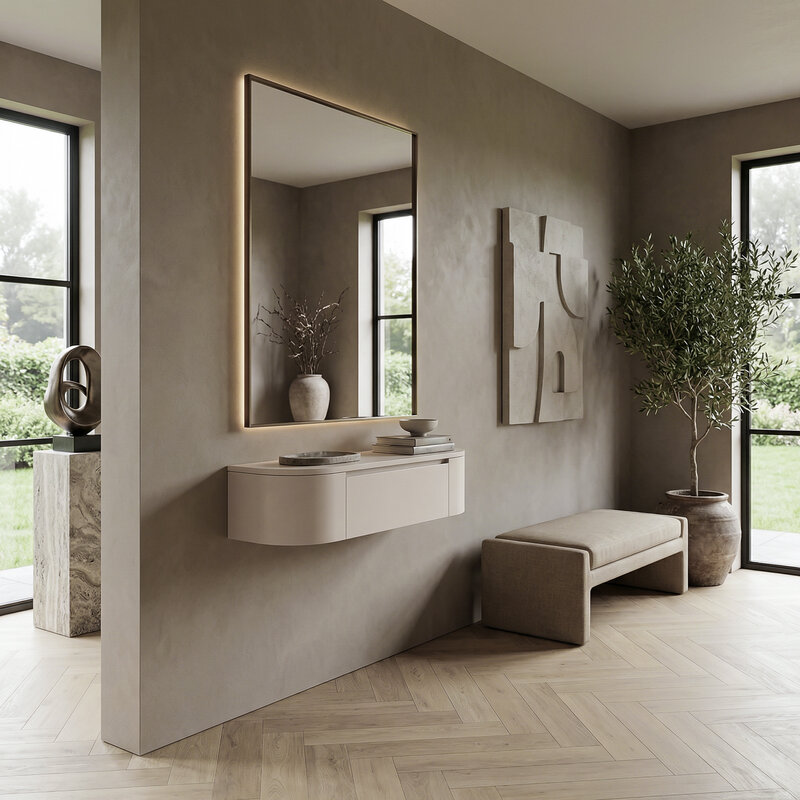 Gangkast Licht Beige (H100 × D25 × H25 cm)