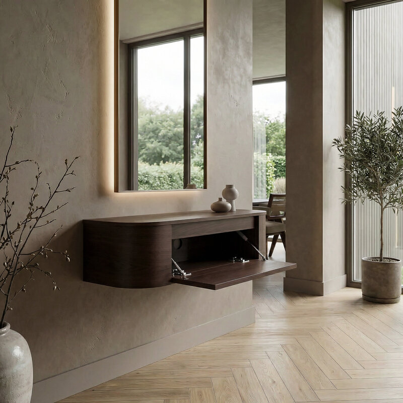 Gangkast Walnoot (H100 × D25 × H25cm)