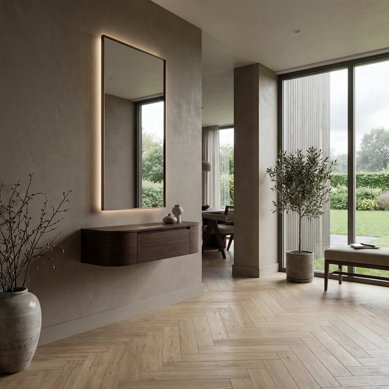 Gangkast Walnoot (H100 × D25 × H25cm)