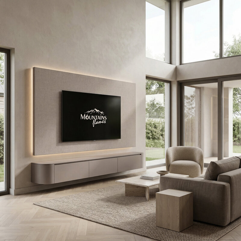 Japandi Tv Meube Soft Taupe (Premium MDF)