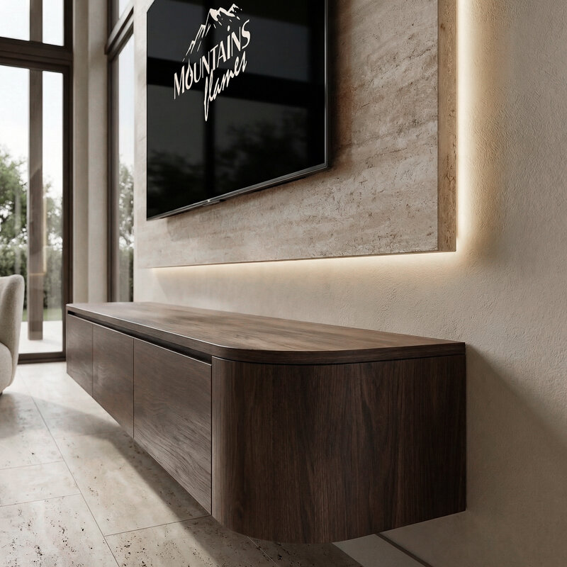 Japandi TV Meubel Walnoot  (Premium MDF)