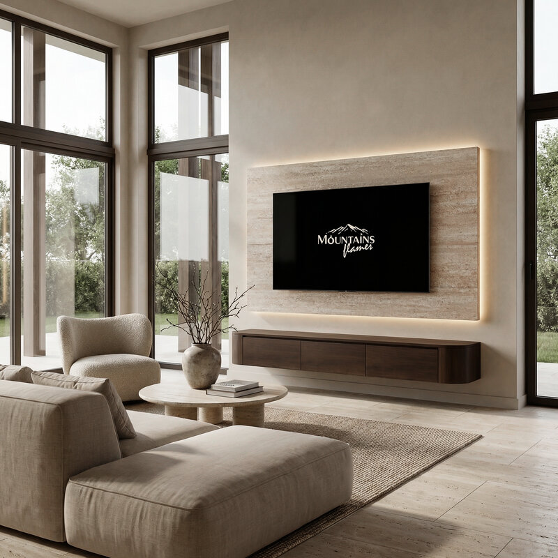 Japandi TV Meubel Walnoot  (Premium MDF)