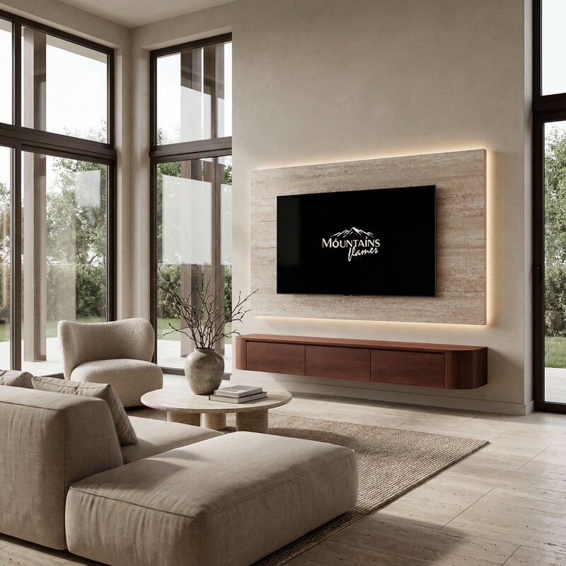 Japandi TV Meubel Walnoot  (Premium MDF)