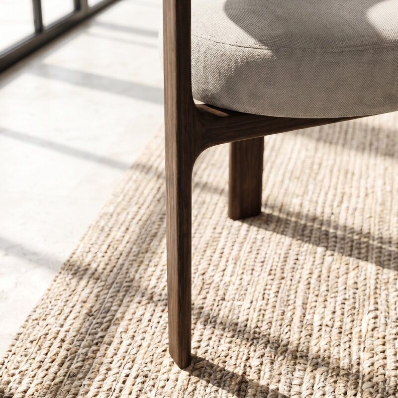 Japandi Eetkamerstoel Beige Linnen