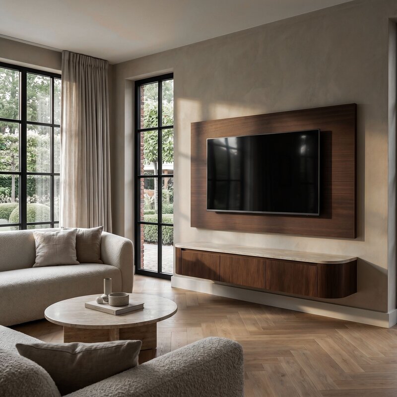 TV- Decorplaat Walnut