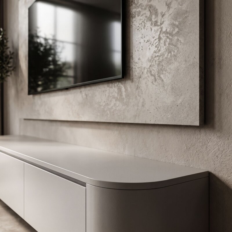 TV- Decorplaat Taupe Beton Ciré