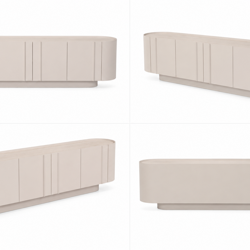 Japandi tv meubel beige staand