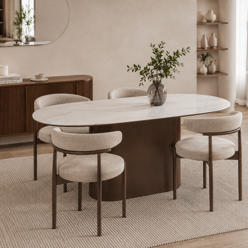 Eettafel WoodTraventine Elara