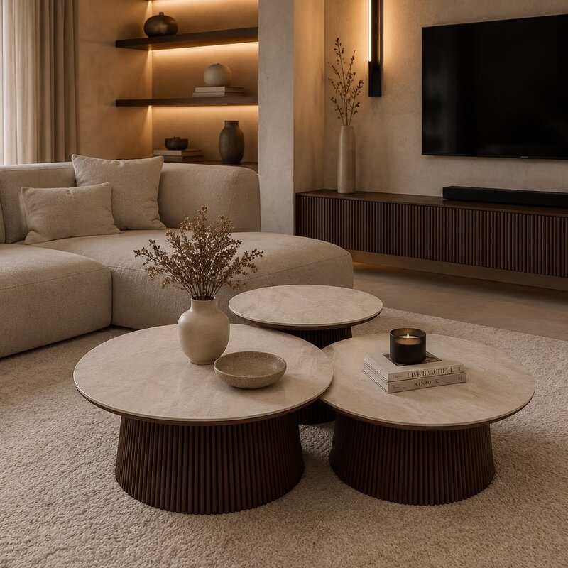 VALERION – Sculptural Coffee Table Ensemble