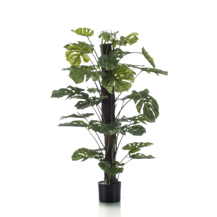 Emerald Kunst Gatenplant (Monstera) met stam 120cm