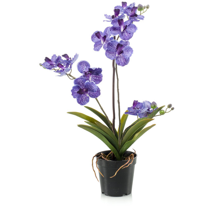 Emerald Kunstplant Vanda 60cm paars in pot