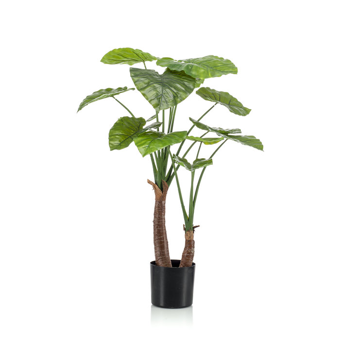 Emerald Kunstplant Alocasia met twee stammen 110cm