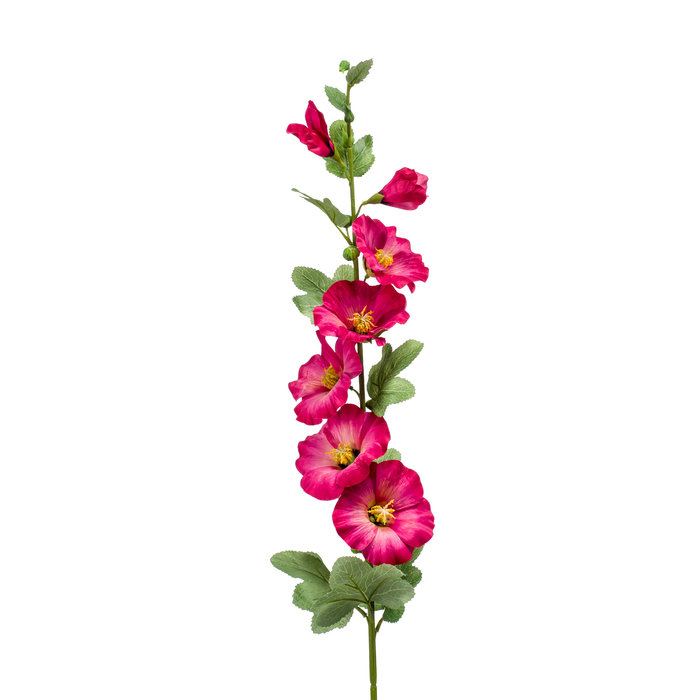 Emerald Kunstbloem Alcea roze 100cm