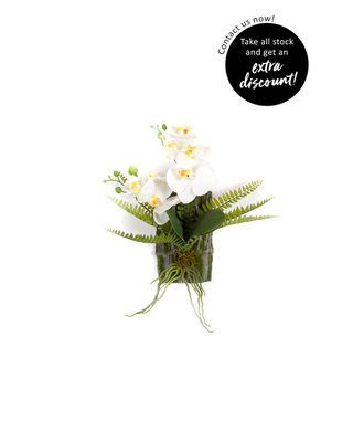 Emerald Kunstplant Phalaenopsis/varen deko 30cm