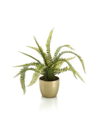 Emerald Kunstplant Varen groen 58cm in gouden pot