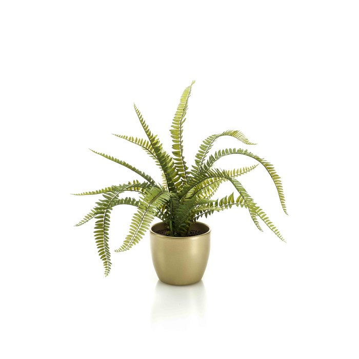 Emerald Kunstplant Varen groen 58cm in gouden pot