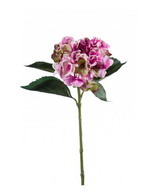 Emerald Kunstbloem Hortensia lichtpaars/groen 53cm