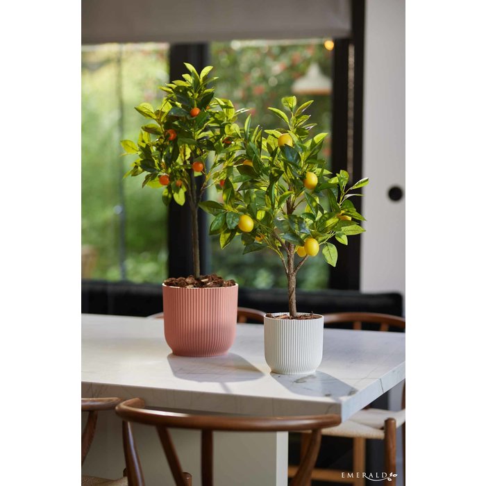 Emerald Kunstplant Sinaasappel boom 75cm in plastic pot