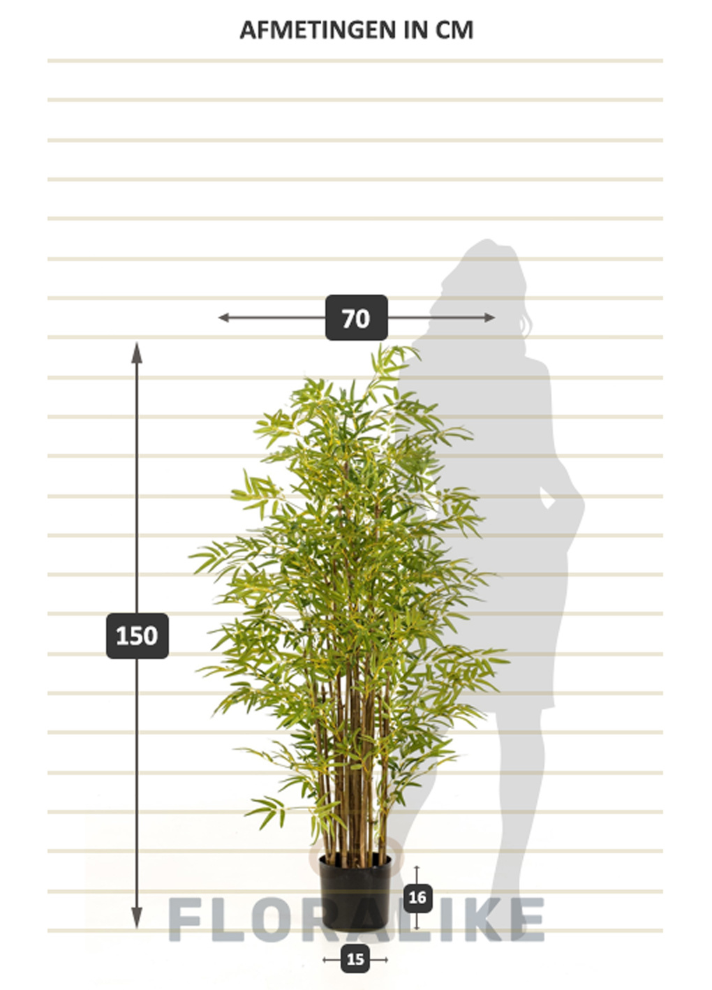 Floralike Kunstplant Japanse Bamboe 150cm