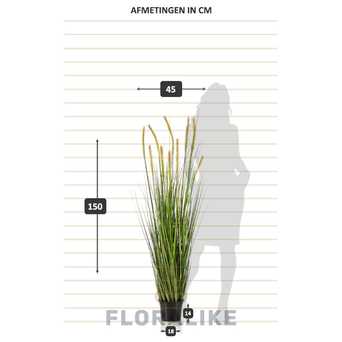 Emerald Kunst Grasplant Vossenstaart 150cm