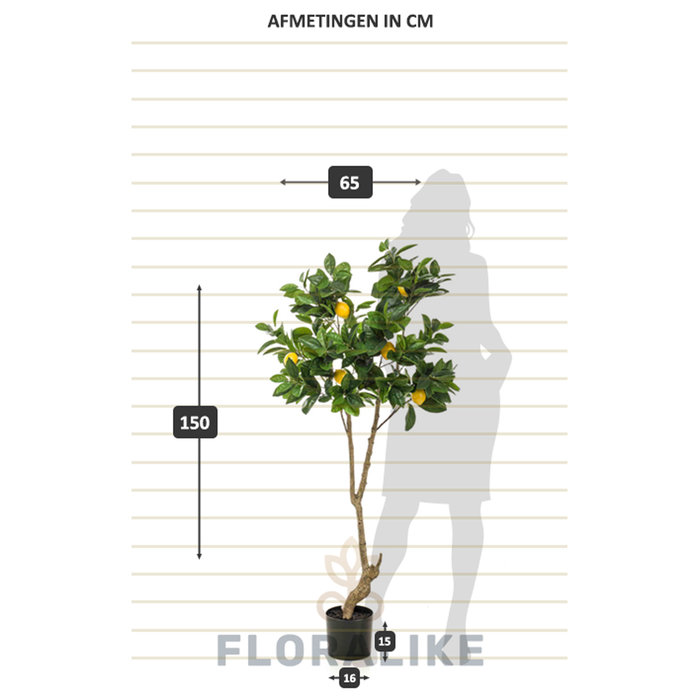 Emerald Kunstboom Citroenboom 150cm