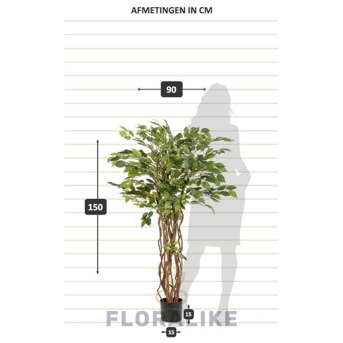 Emerald Kunstboom Ficus liana 150cm