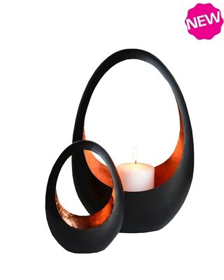 Vase The world Kandelaar set Puna Egg copper finish L15/25 x B9/15 x H21/38 cm