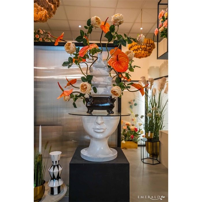 Emerald Kunstbloem Anthurium oranje 65cm