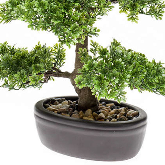 Emerald Kunstplant Ficus mini bonsai 32cm op bord