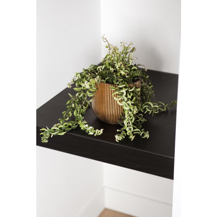 Capi Pot bol Groove 17x15 zwart goud