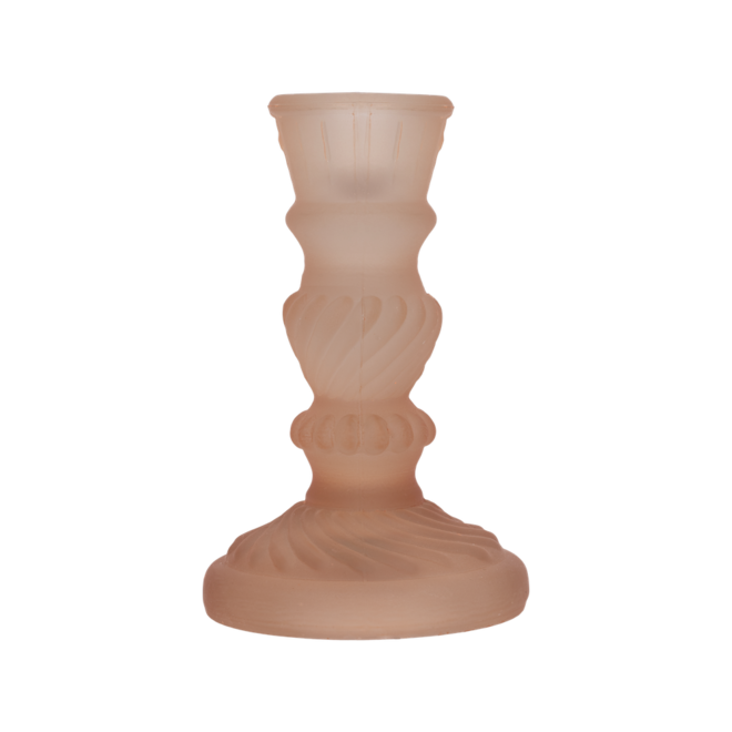 Frosted Antique Glass Candle - Blush