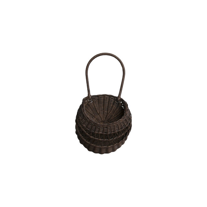 Wall basket ‘Emilou’, dark brown
