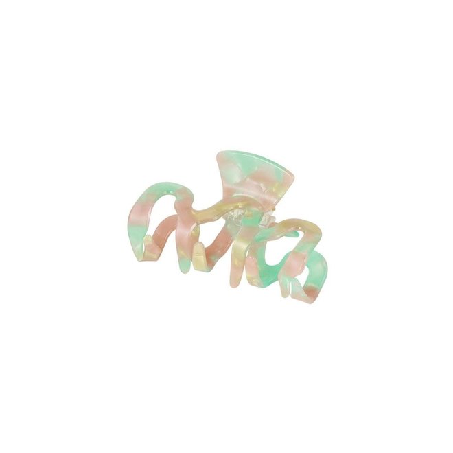 Hair clip curl print - Pink & Green