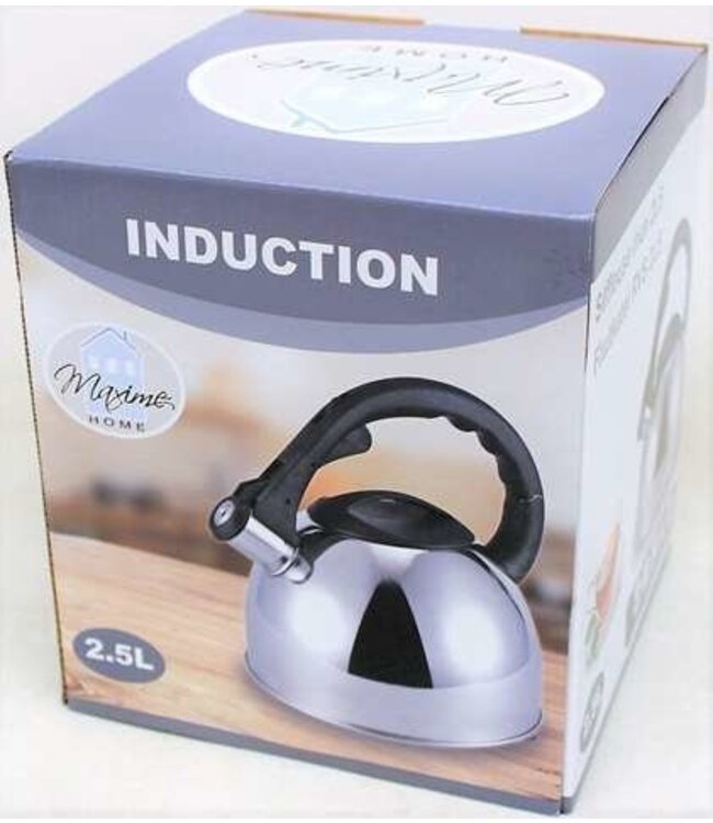 Maxime Home Fluitketel - 2,5L - Inox - ook geschikt voor inductie
