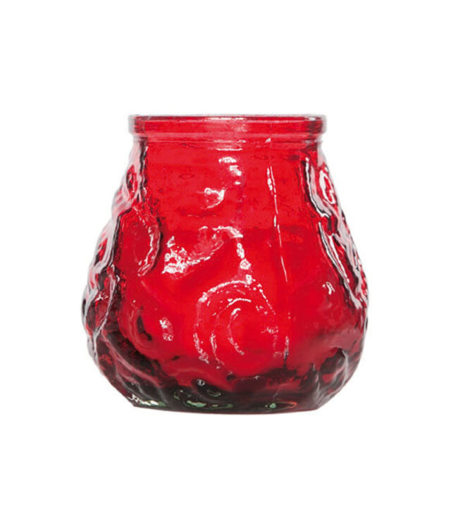 Cosy & Trendy Kaars in glas - dia.7,5H7,5cm - rood