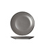 Cosy & Trendy Bord plat Speckle Grey dia.27cm zwarte boord