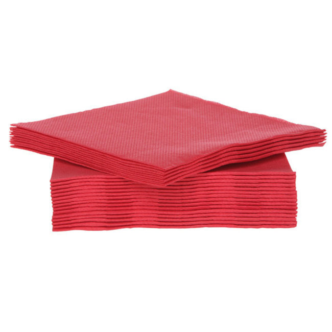 Cosy & Trendy for Professionals Serviet x40 - 25x25cm - rood - papier textiel-touch