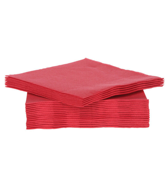 Cosy & Trendy for Professionals Serviet x40 - 25x25cm - rood - papier textiel-touch