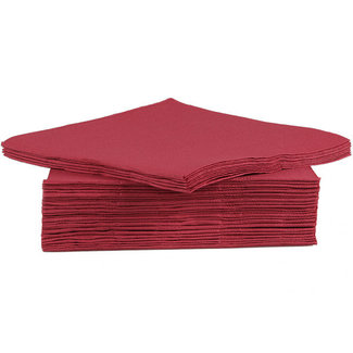 Cosy & Trendy for Professionals Serviet x40 - 38x38cm - bordeaux - papier textiel-touch