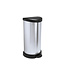 Curver Pedaalemmer zilver/zwart 40L metal look  31x35H70cm