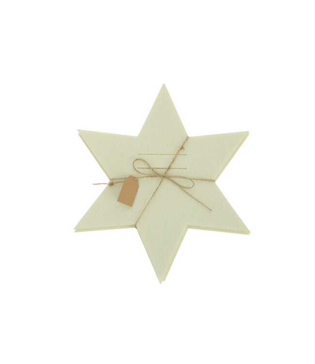 Cosy @ Home Bestekhouder x4 ster beige vilt