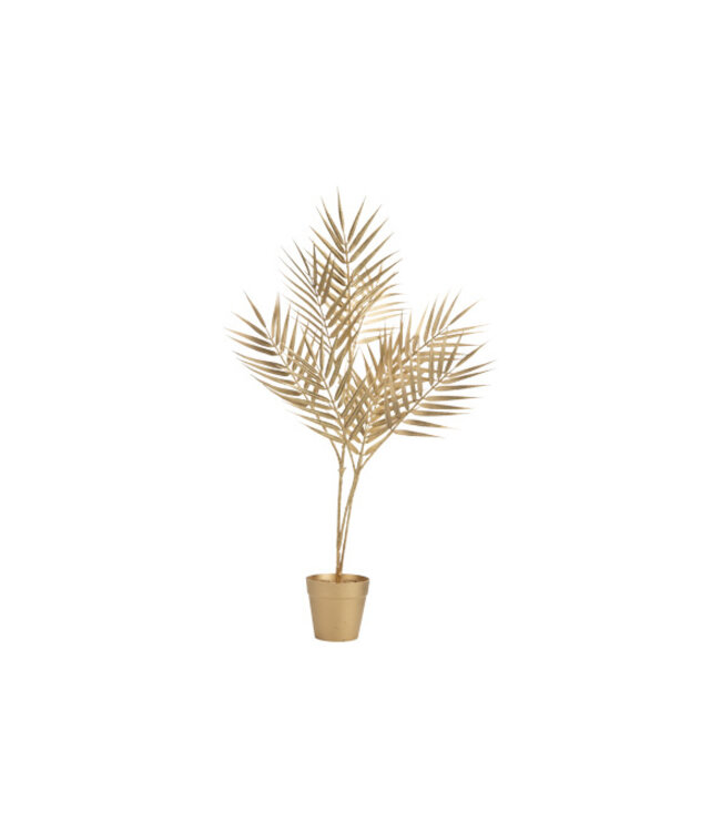 Cosy @ Home Sierplant in pot bamboo leaf goud H66cm
