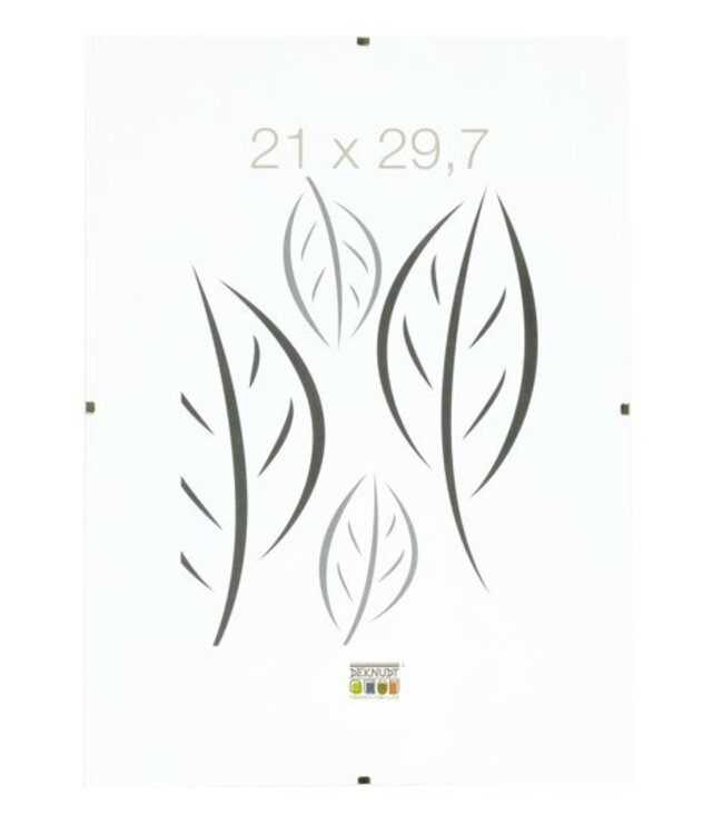 De Knudt Frames Wissellijst randloos met clips | helder glas 15,0 x21,0 cm;