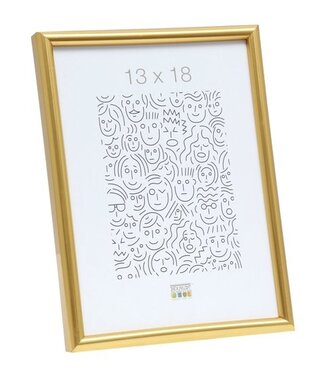 De Knudt Frames Smalle eenvoudige fotokader in goudkleur 10,0 x15,0 cm;