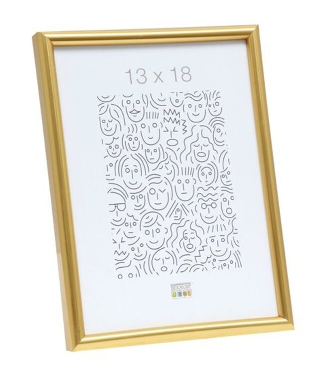 De Knudt Frames Smalle eenvoudige fotokader in goudkleur 13,0 x18,0 cm;